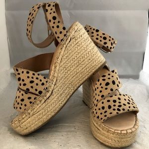 Leopard Cork Platform Wedges
